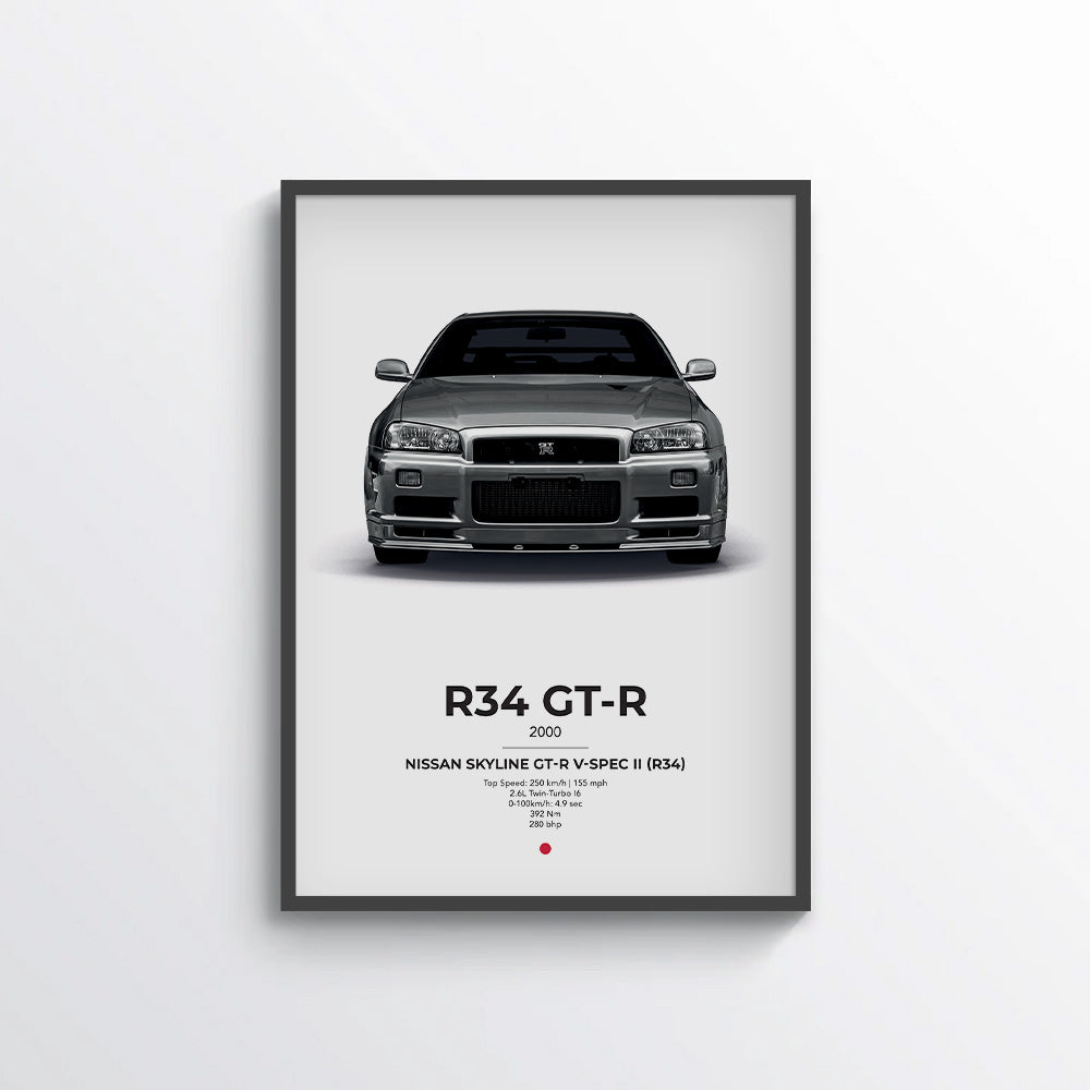 Nissan Skyline GT-R V-Spec II (R34) Poster