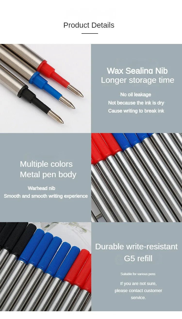 5x Metal Ballpoint Pen Refills - car - artistry