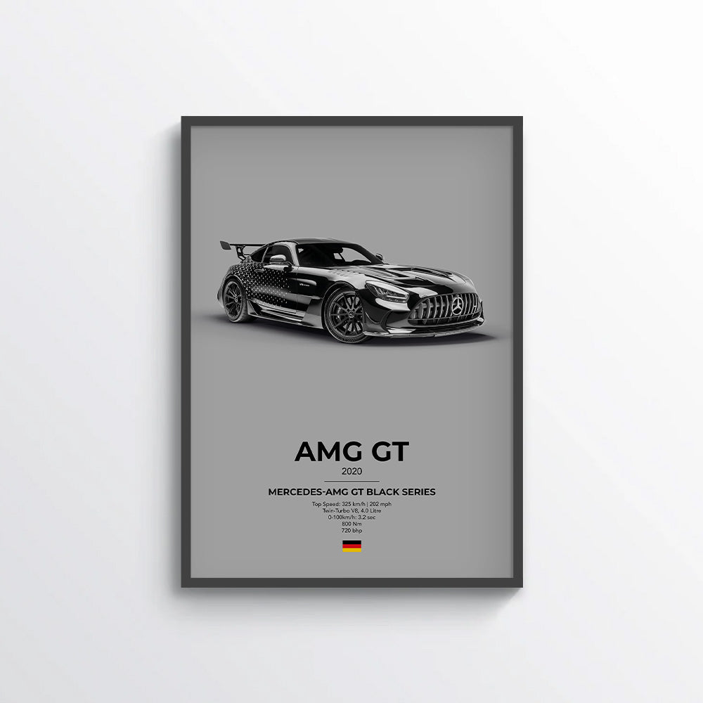 Mercedes AMG GT Black Series Poster