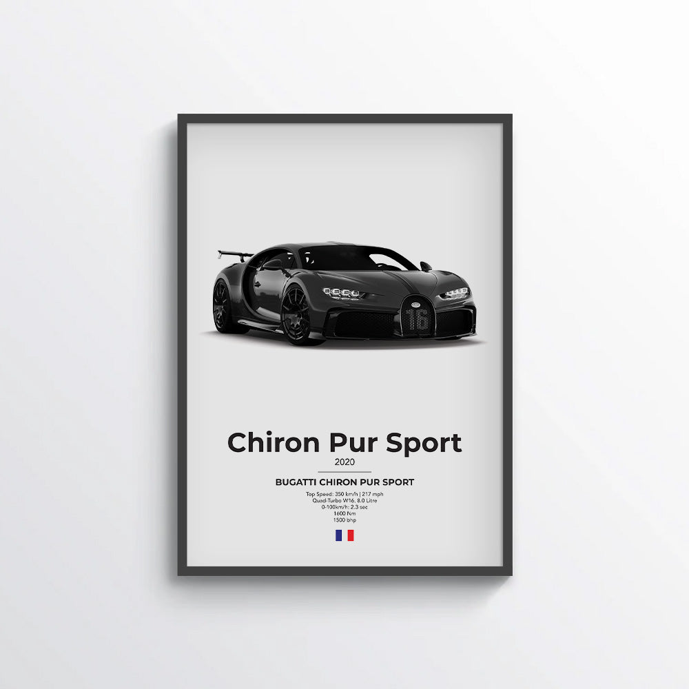 Bugatti Chiron Pur Sport Poster