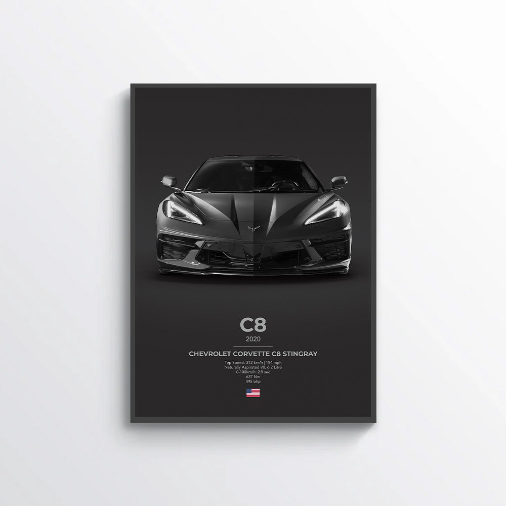 Chevrolet Corvette C8 Stingray Póster