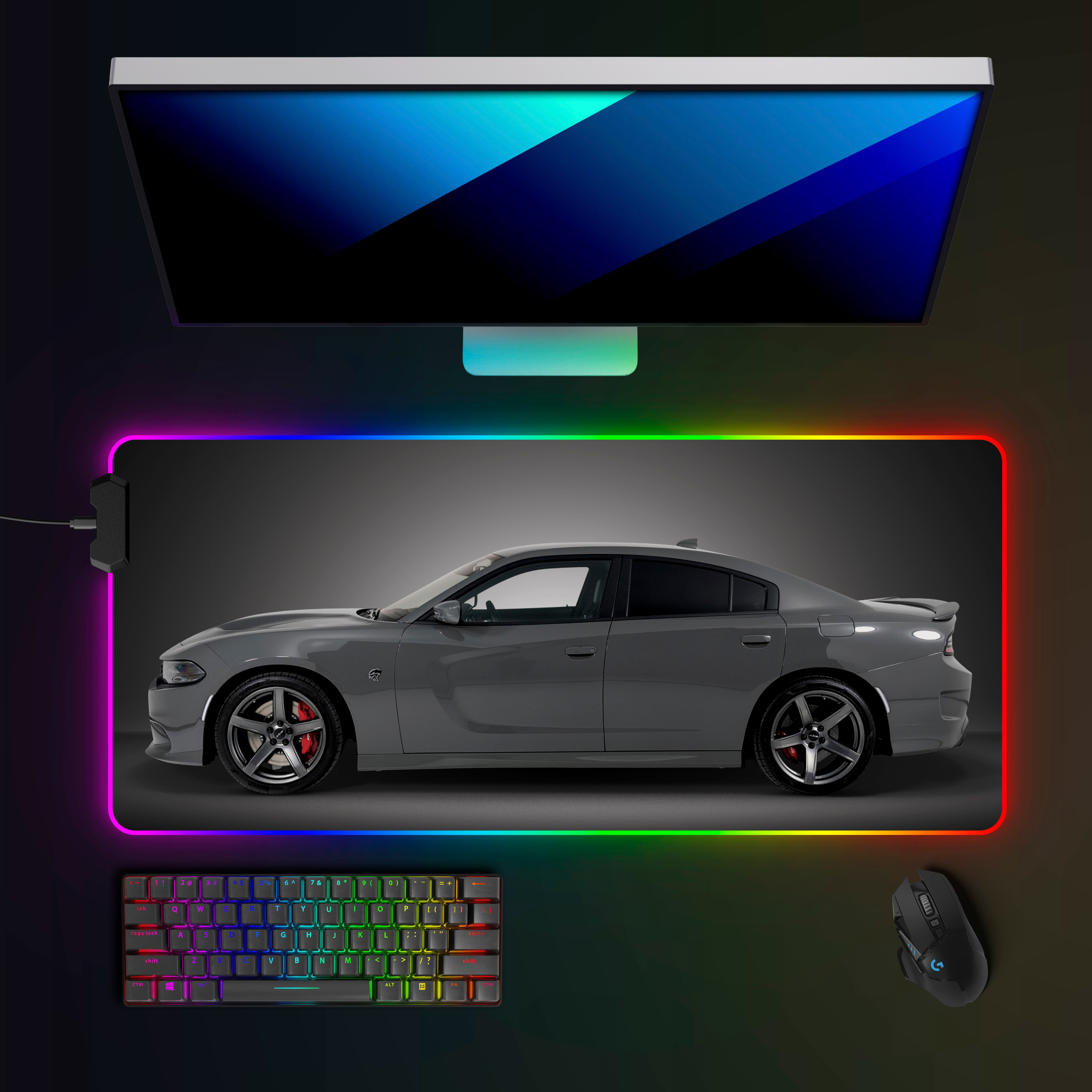 Dodge Charger SRT Hellcat RGB Mousepad