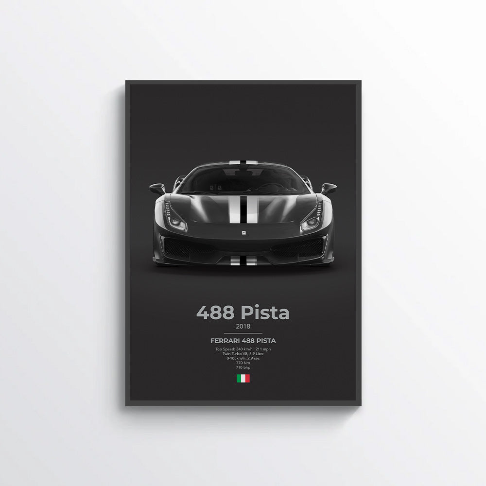 Ferrari 488 Pista Poster