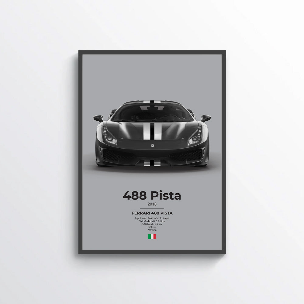 Ferrari 488 Pista Poster
