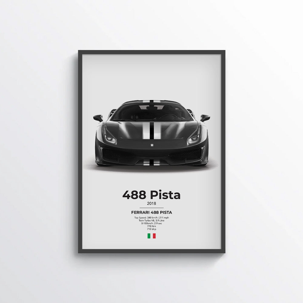 Ferrari 488 Pista Poster