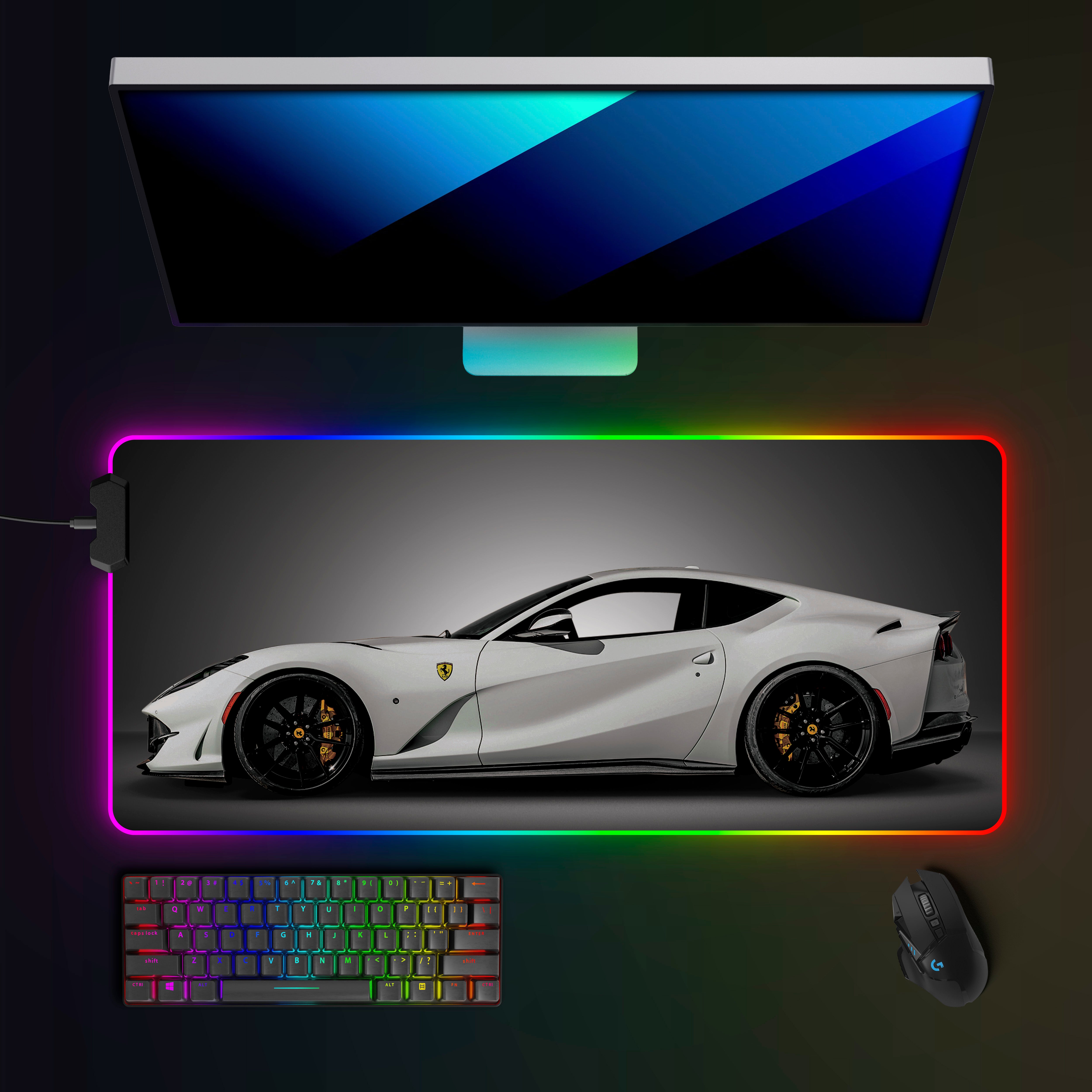 Ferrari 812 Superfast RGB Mousepad