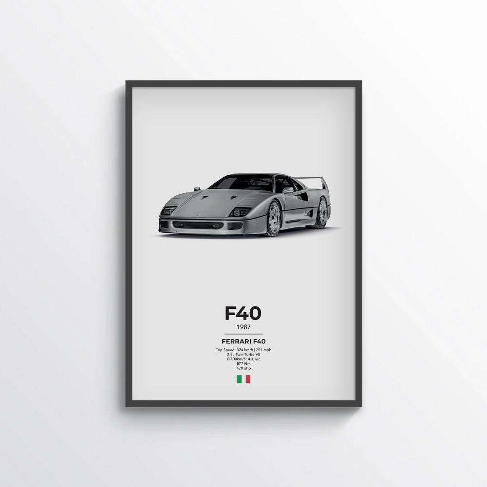 Ferrari F40 Poster