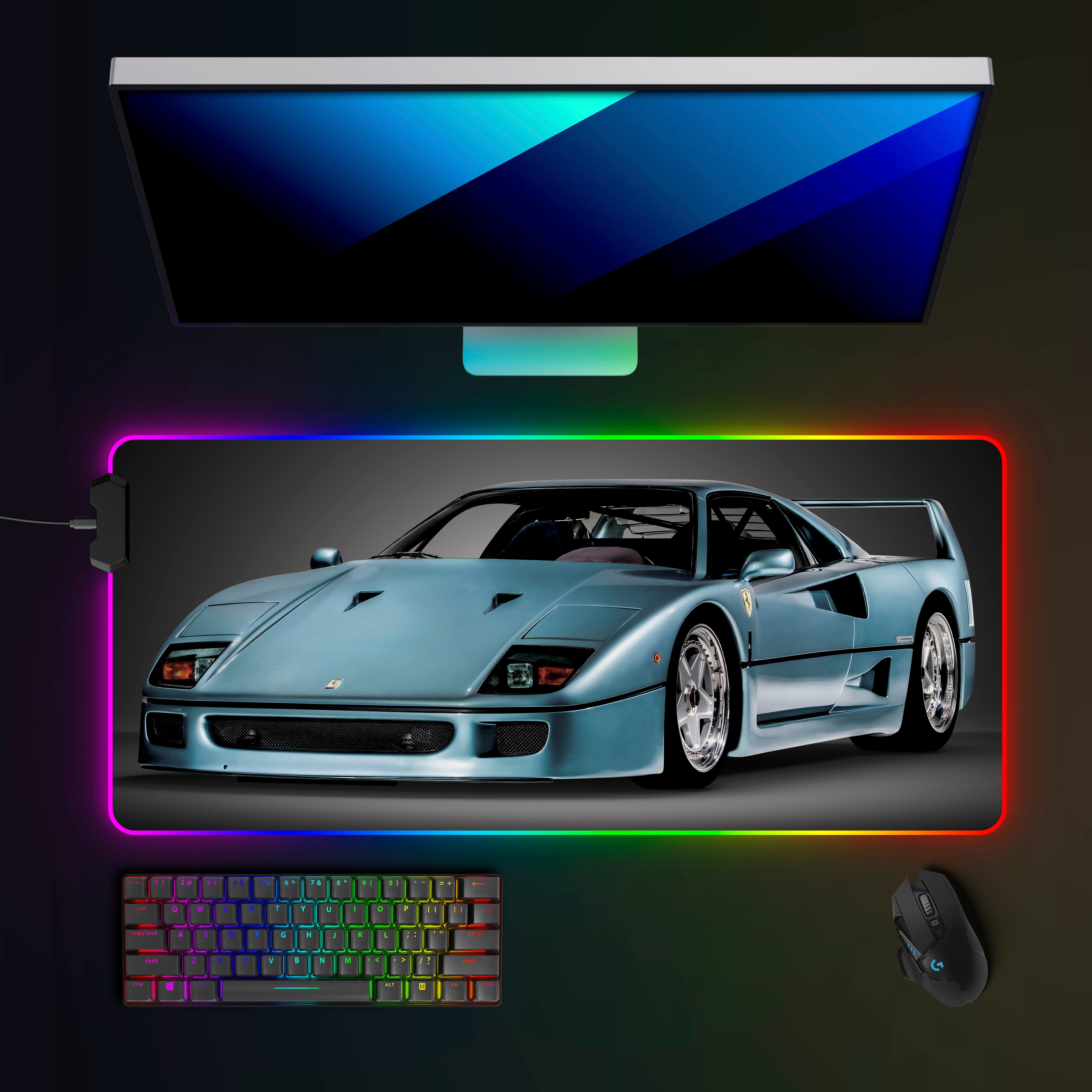 Ferrari F40 RGB Mousepad