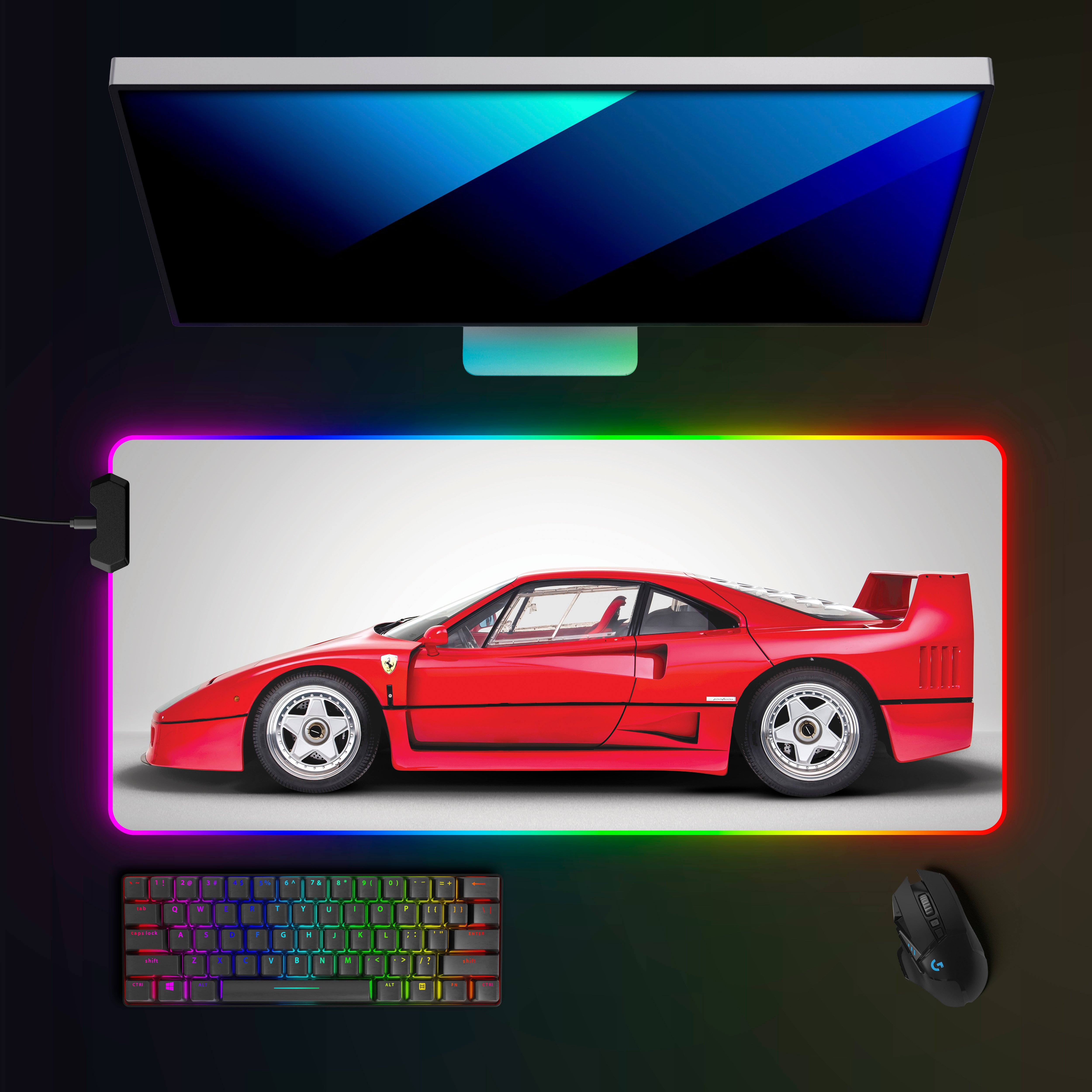 Ferrari F40 RGB Mousepad