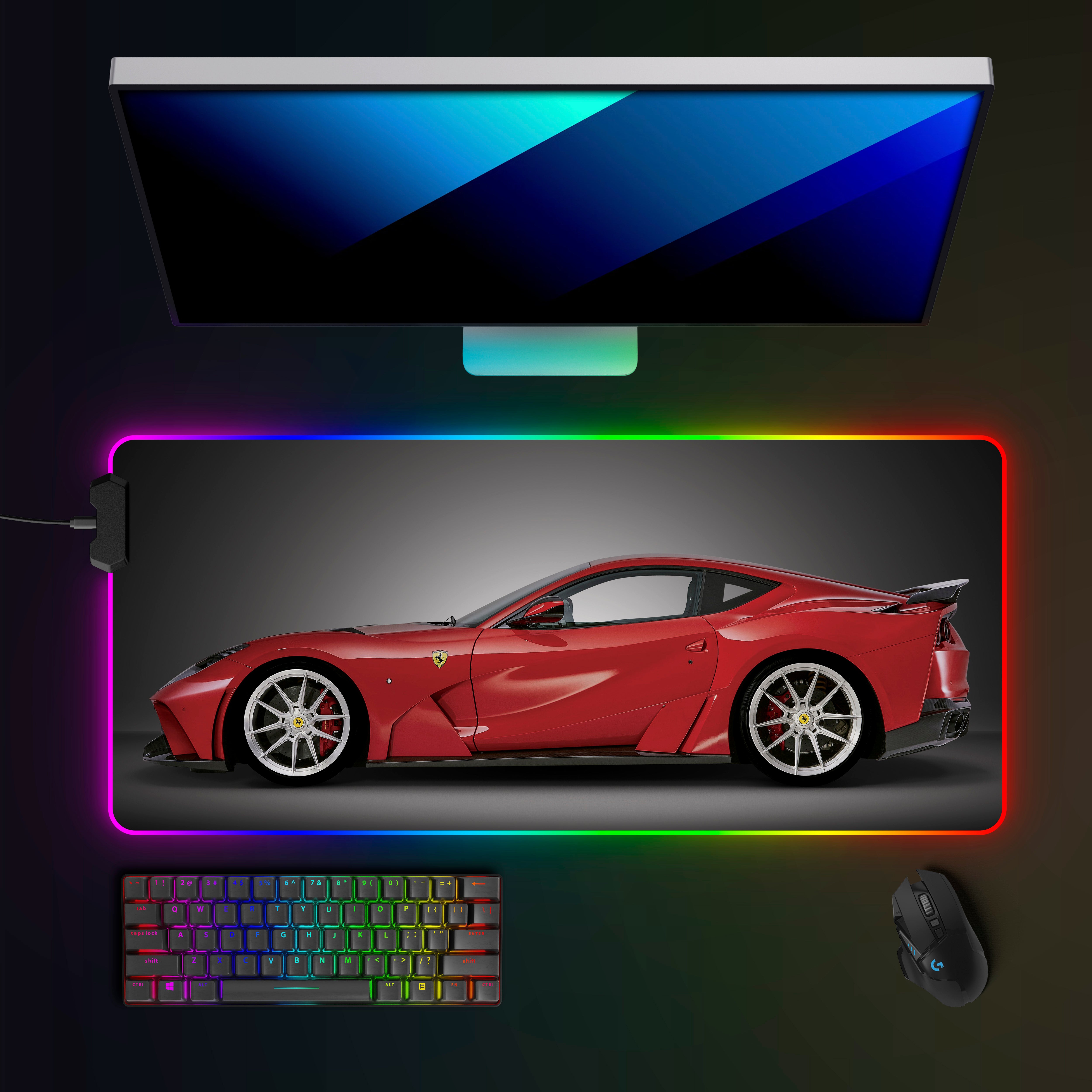 Ferrari 812 Superfast RGB Mousepad
