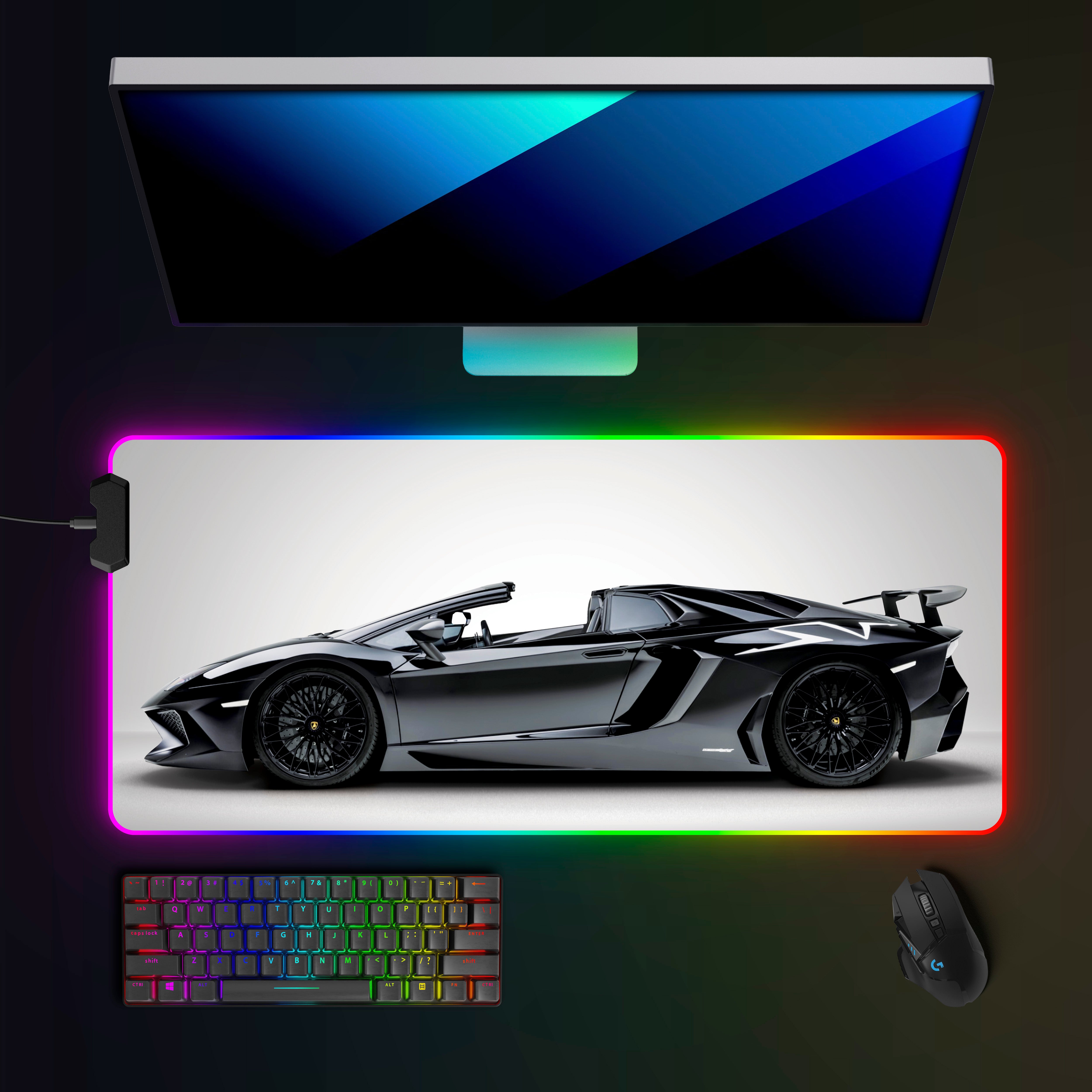 Lamborghini Aventador SV RGB Mousepad