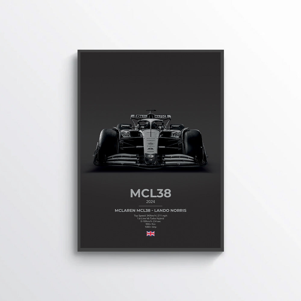 Formula 1 McLaren MCL38 - Lando Norris Poster