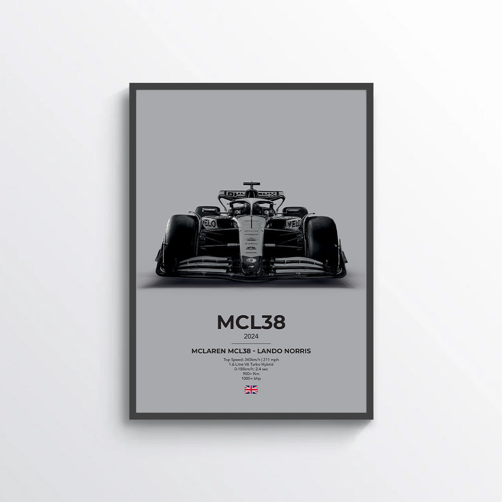 Formula 1 McLaren MCL38 - Lando Norris Poster