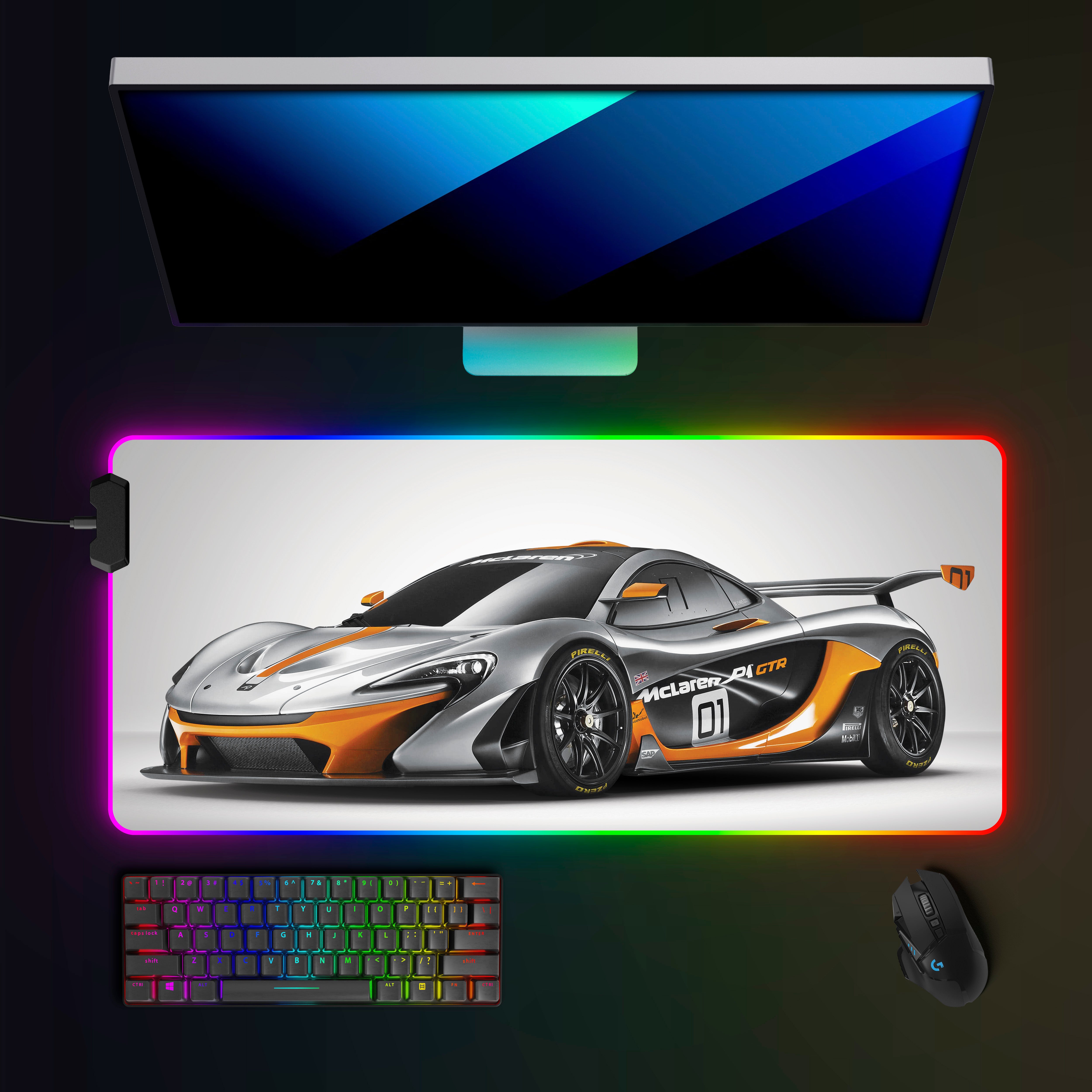 McLaren P1 GTR RGB Mousepad