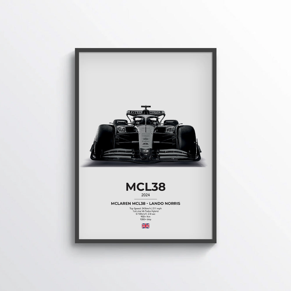Formula 1 McLaren MCL38 - Lando Norris Poster