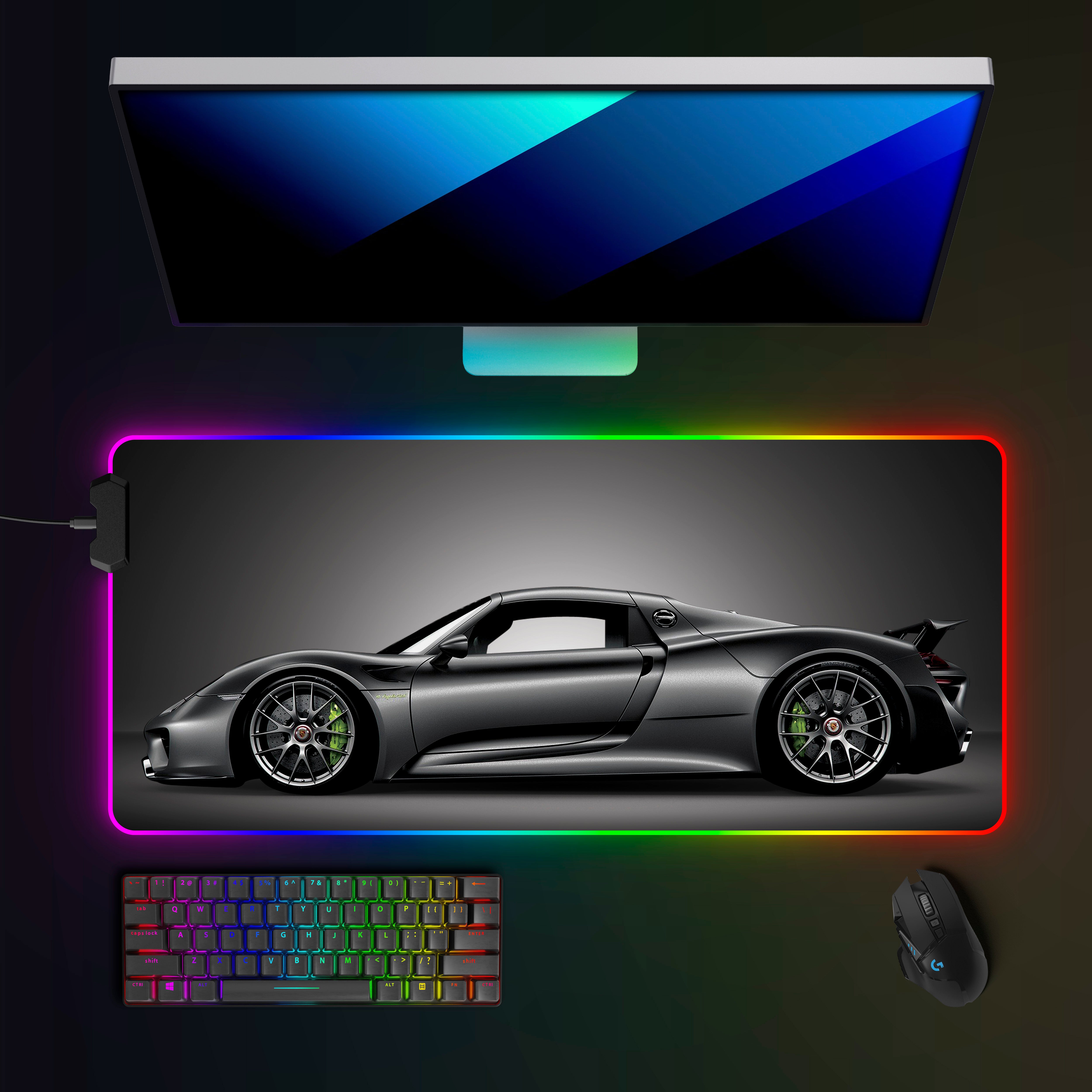 Porsche 918 Spyder RGB Mousepad