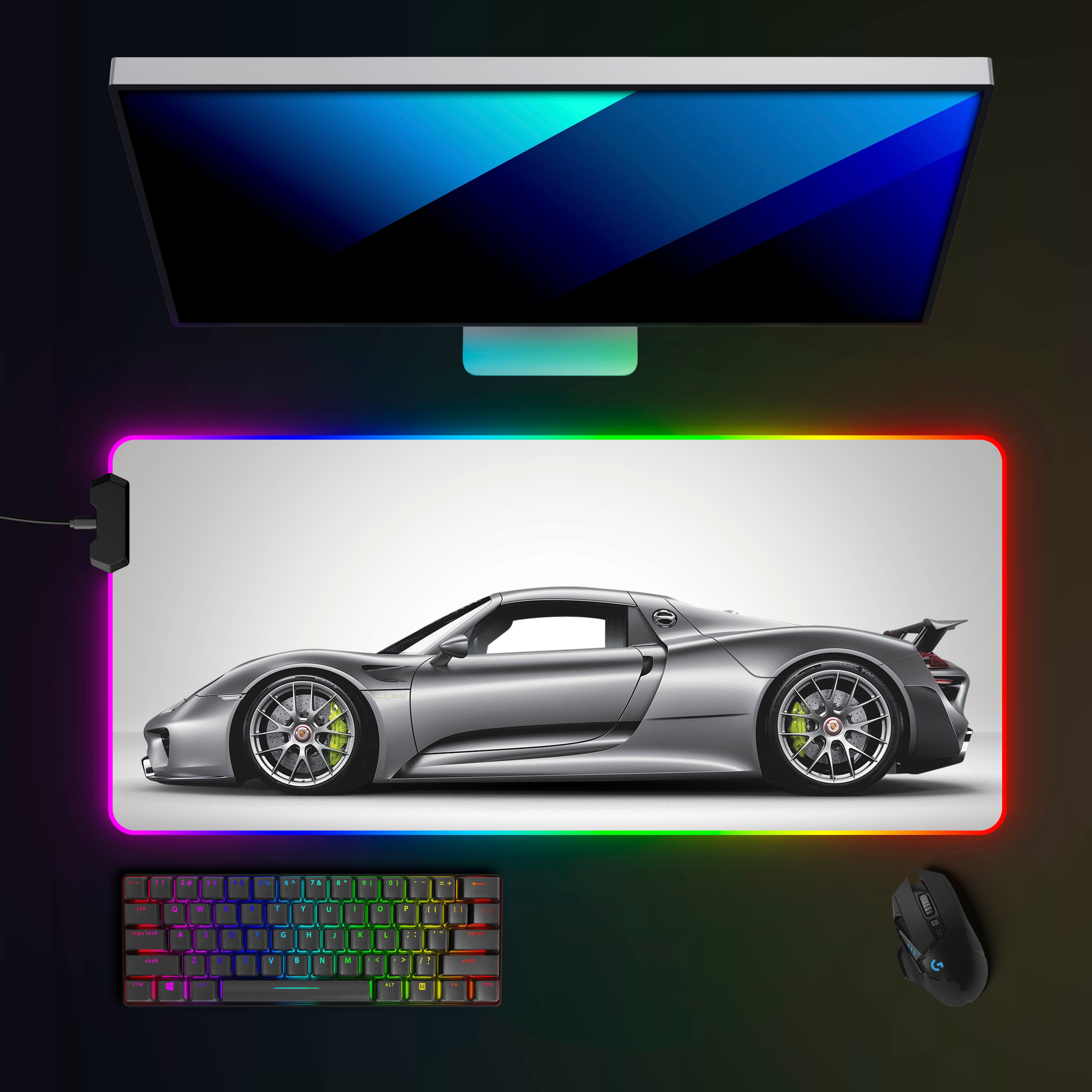 Porsche 918 Spyder RGB Mousepad
