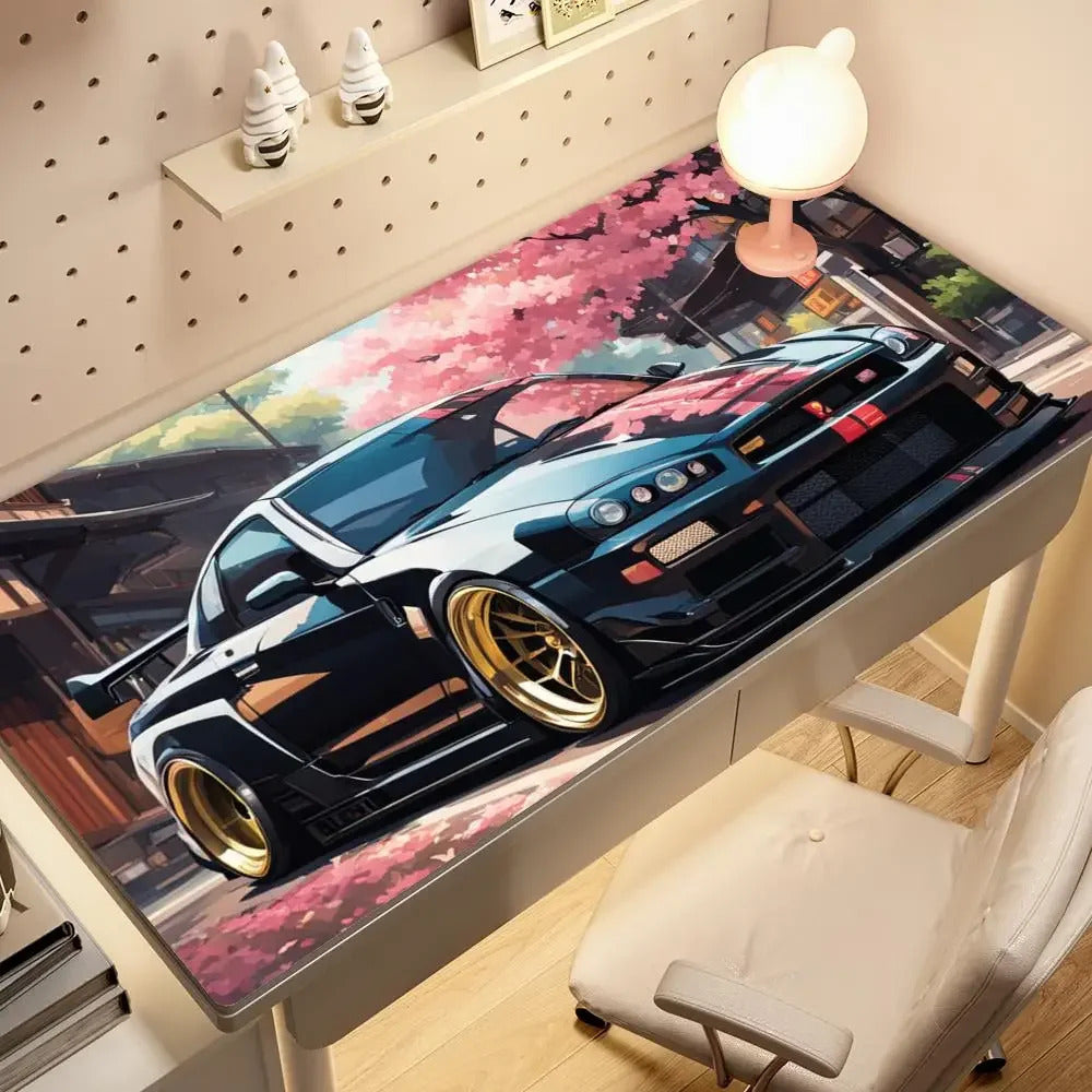 Cherry Blossom Streets Mousepads