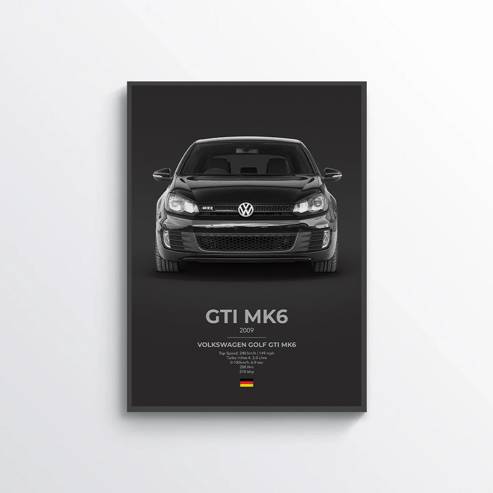 VW Golf GTI Mk6 Poster