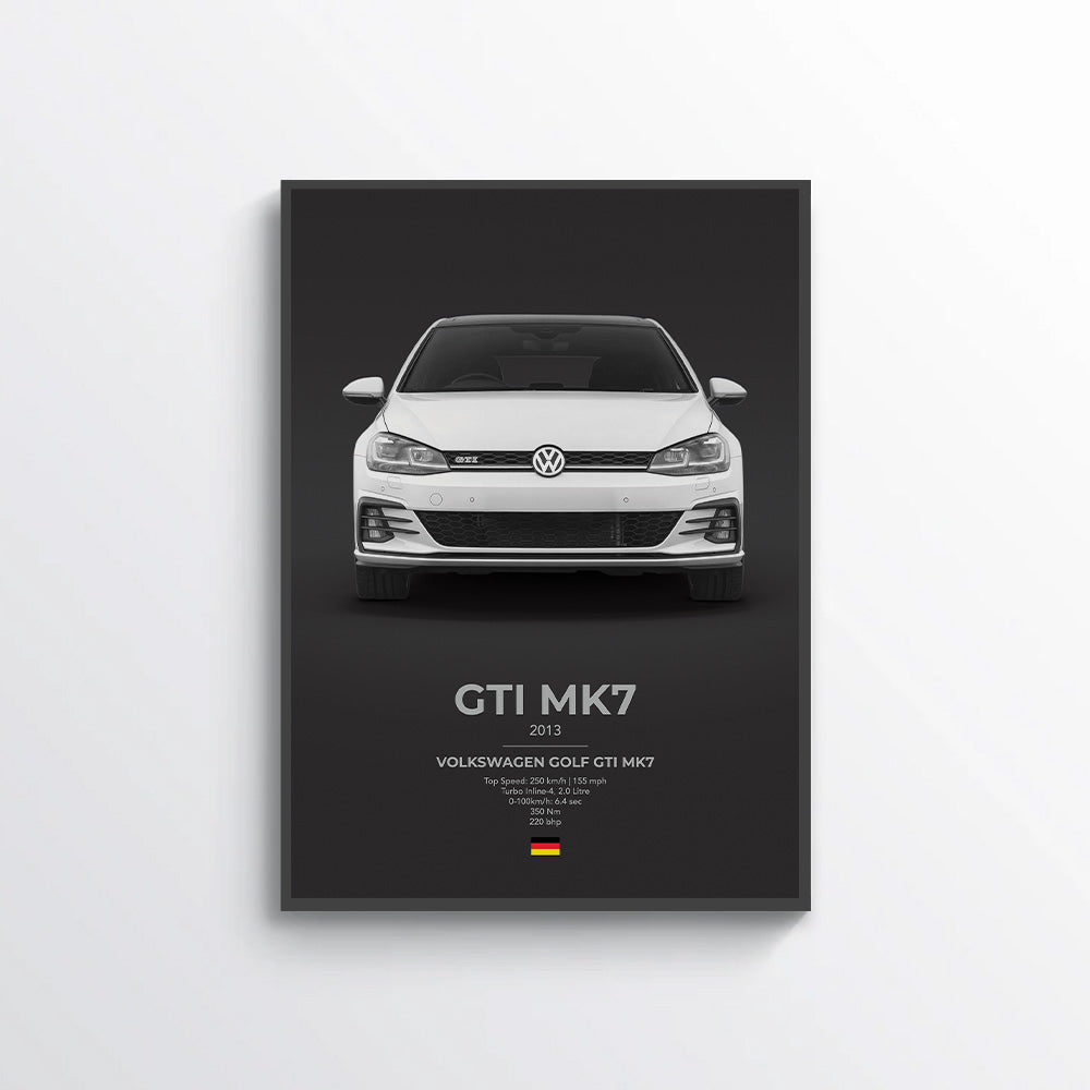 VW Golf GTI Mk7 Poster