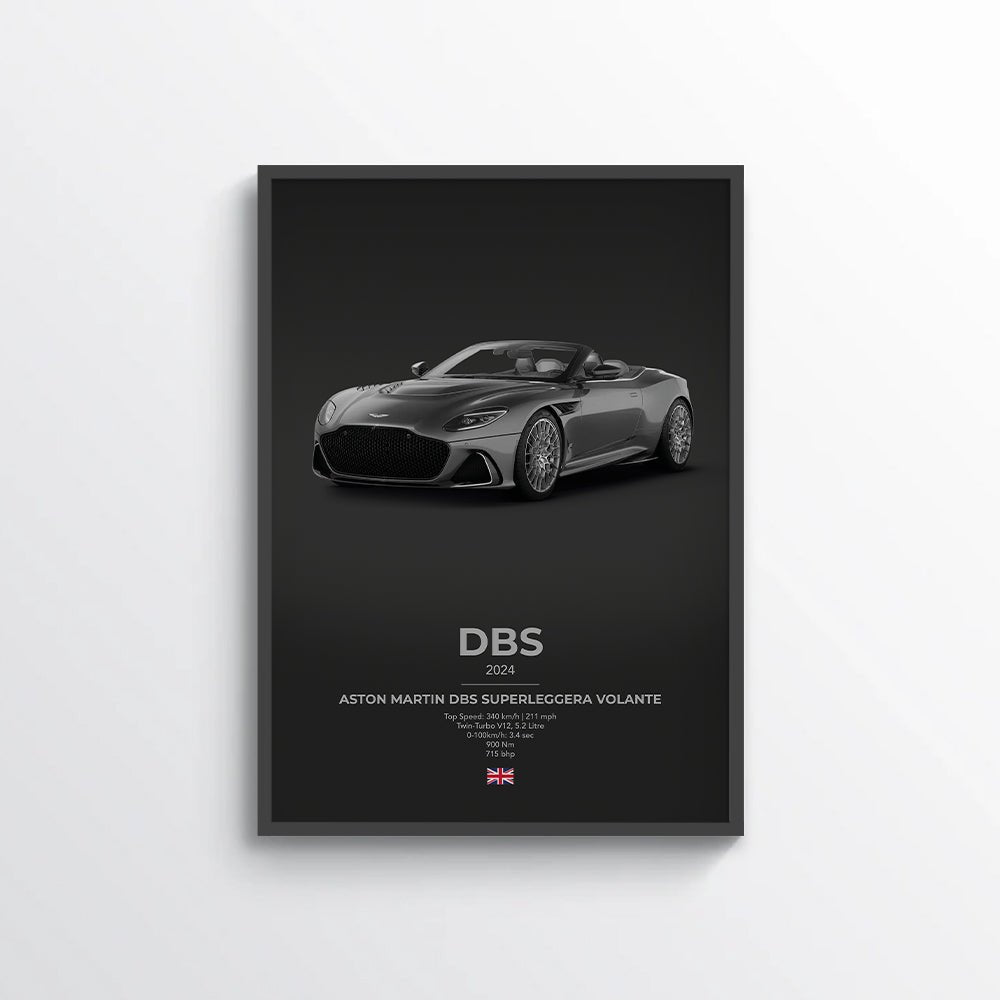 Aston Martin DBS Superleggera Volante Poster - car - artistry