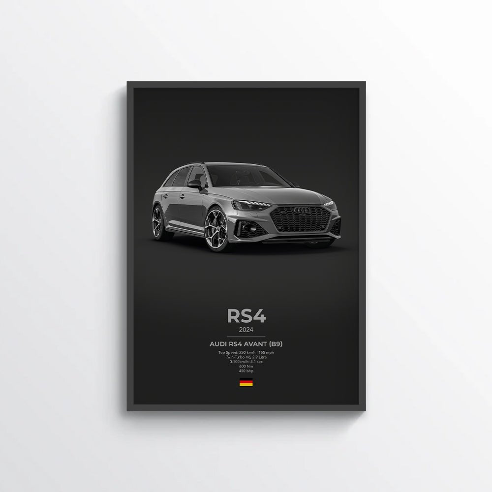 Audi RS4 Avant (B9) Poster - car - artistry