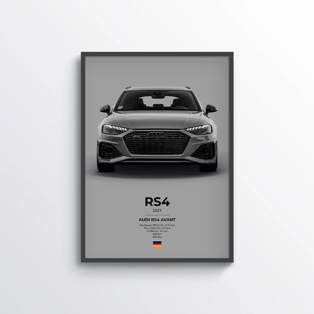 Audi RS4 Avant Poster - car - artistry