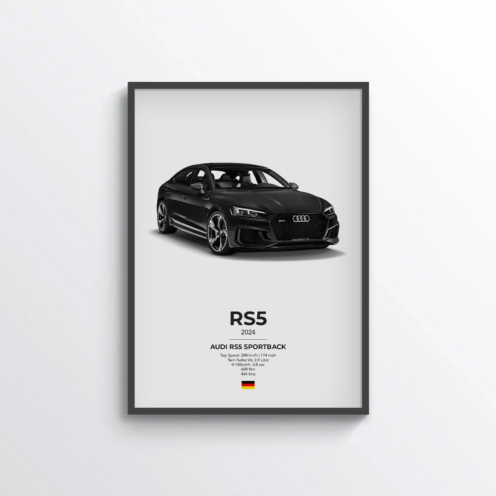 Audi RS5 Sportback Poster - car - artistry