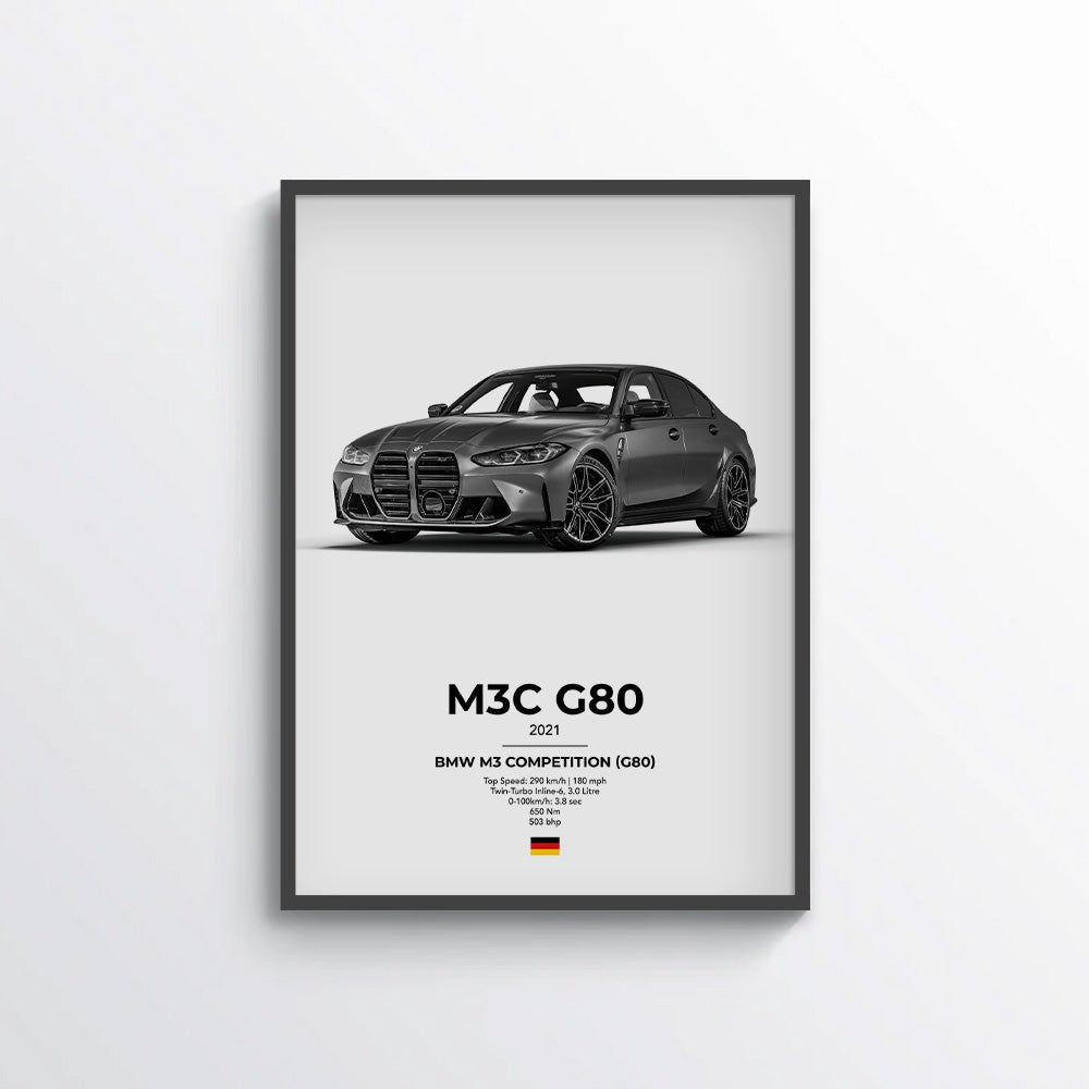 BMW M3 Competition (G80) Poster - car - artistry