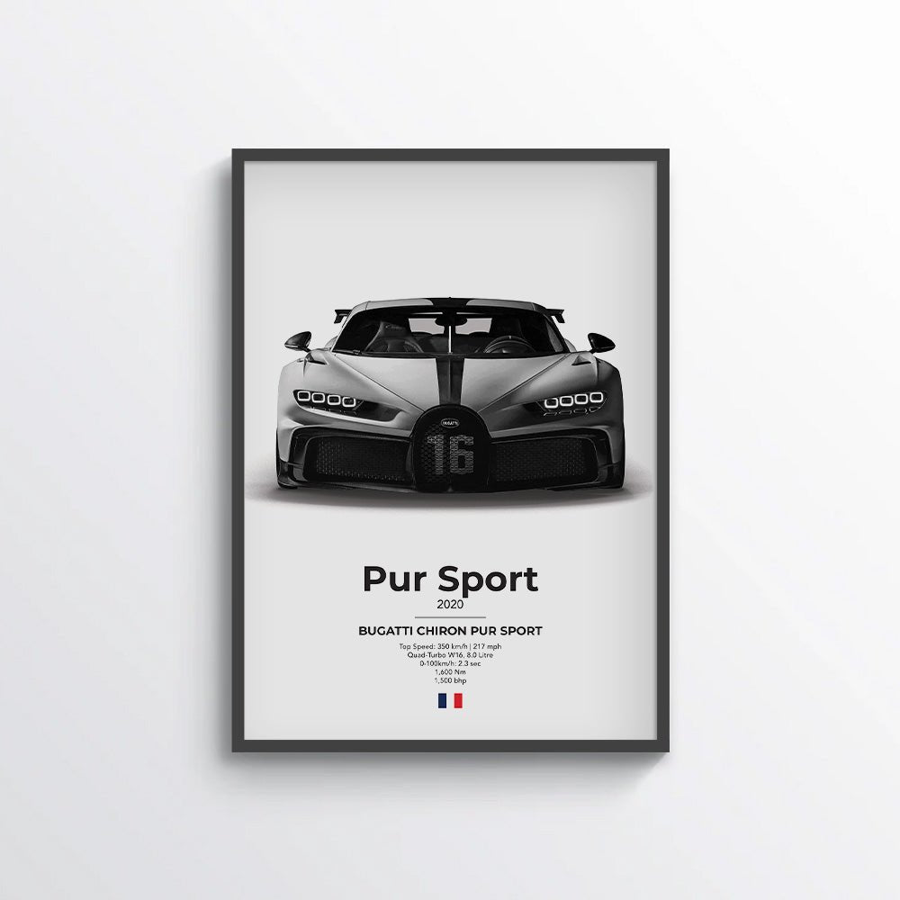 Bugatti Chiron Pur Sport Poster - car - artistry