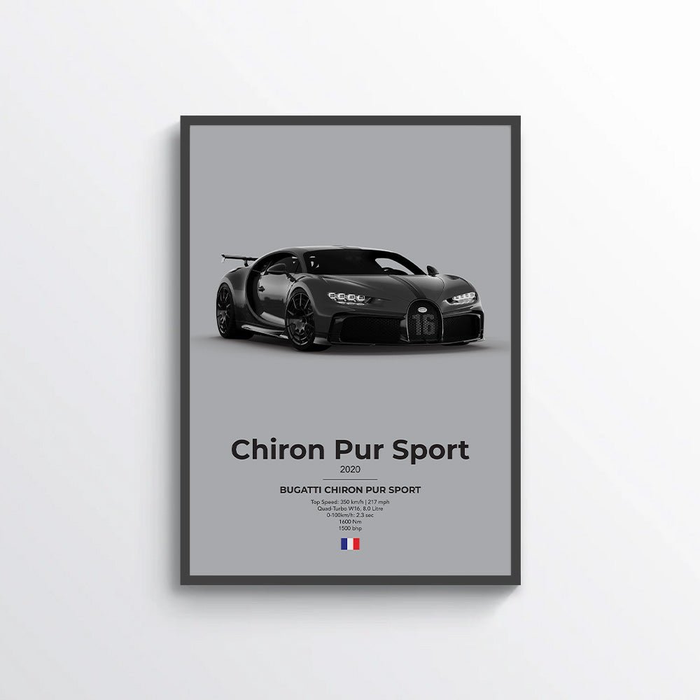 Bugatti Chiron Pur Sport Poster - car - artistry
