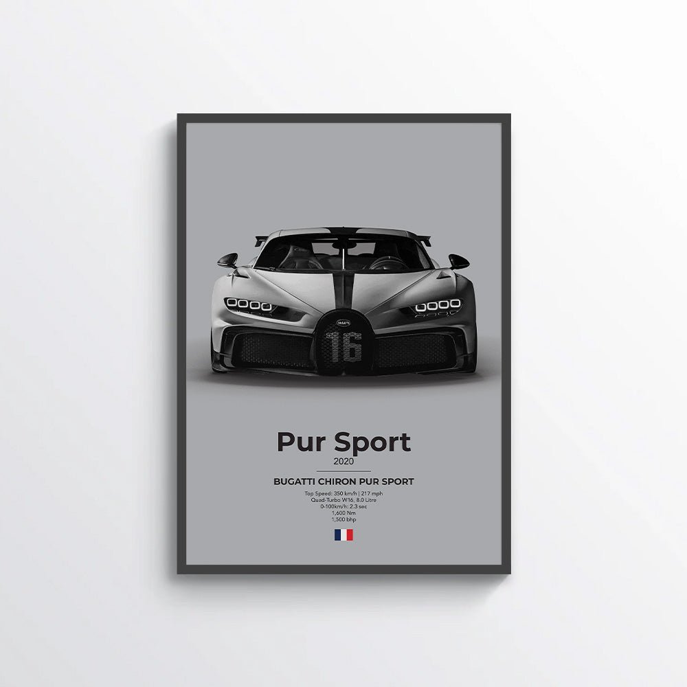 Bugatti Chiron Pur Sport Poster - car - artistry
