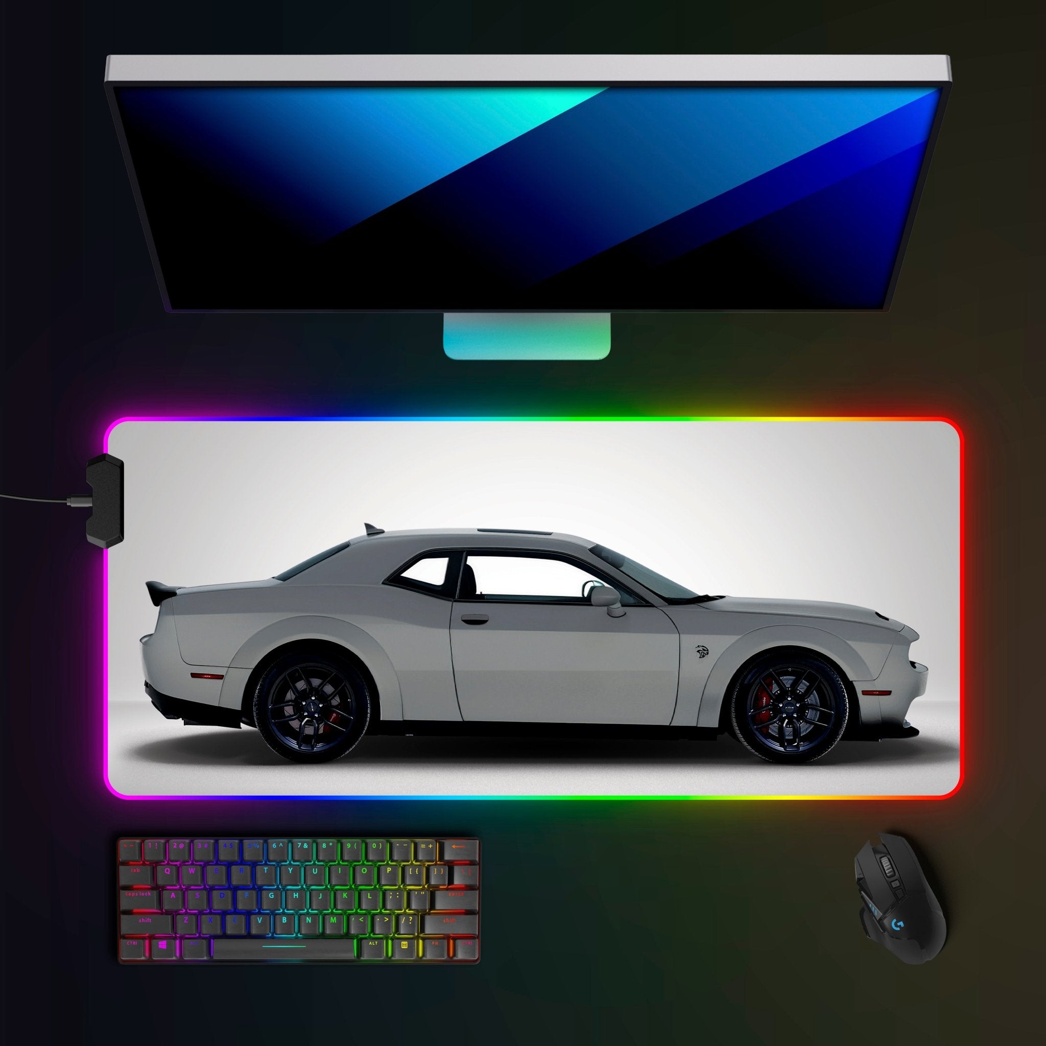 Dodge Challenger SRT RGB Mousepad - car - artistry