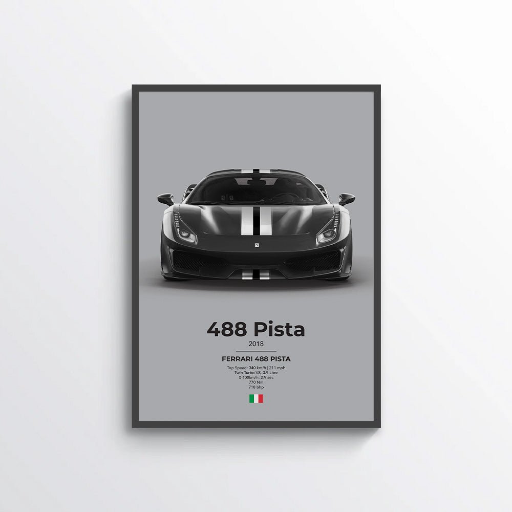 Ferrari 488 Pista Poster - car - artistry