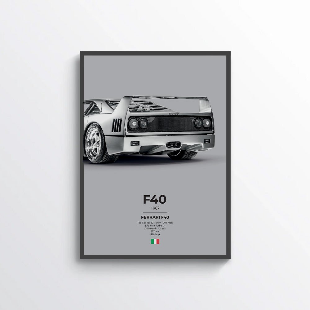 Ferrari F40 Poster - car - artistry