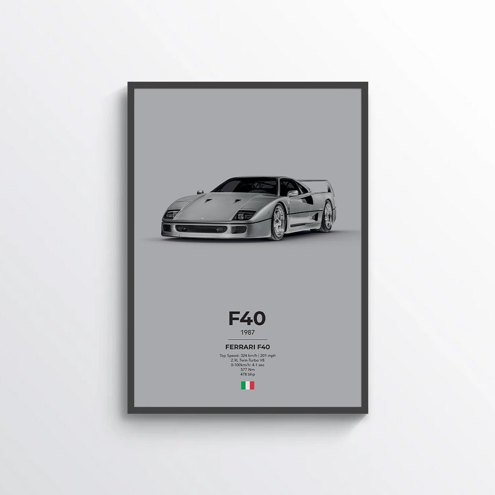 Ferrari F40 Poster - car - artistry