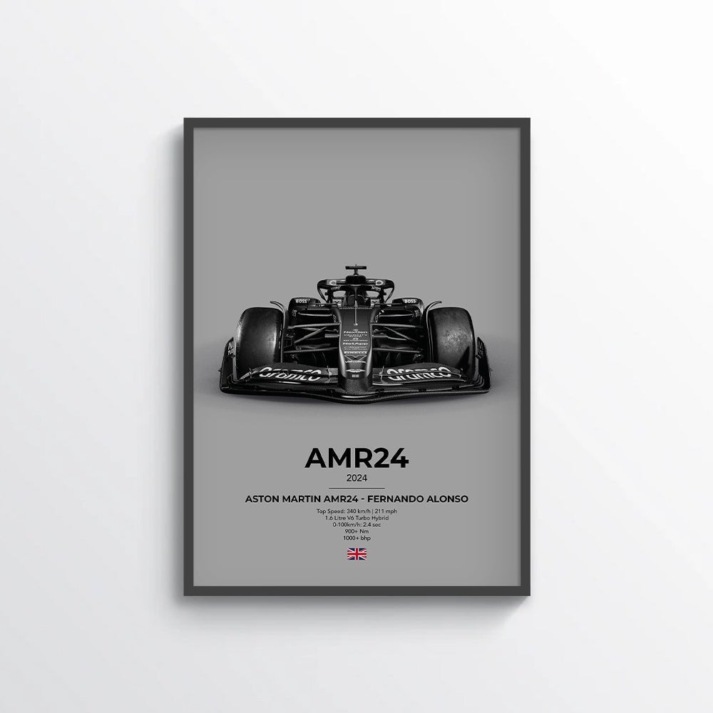 Formula 1 Aston Martin AMR24 - Fernando Alonso Poster - car - artistry