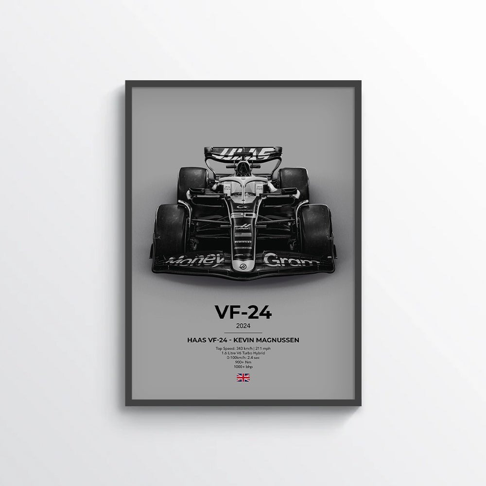 Formula 1 Haas VF - 24 - Kevin Magnussen Poster - car - artistry