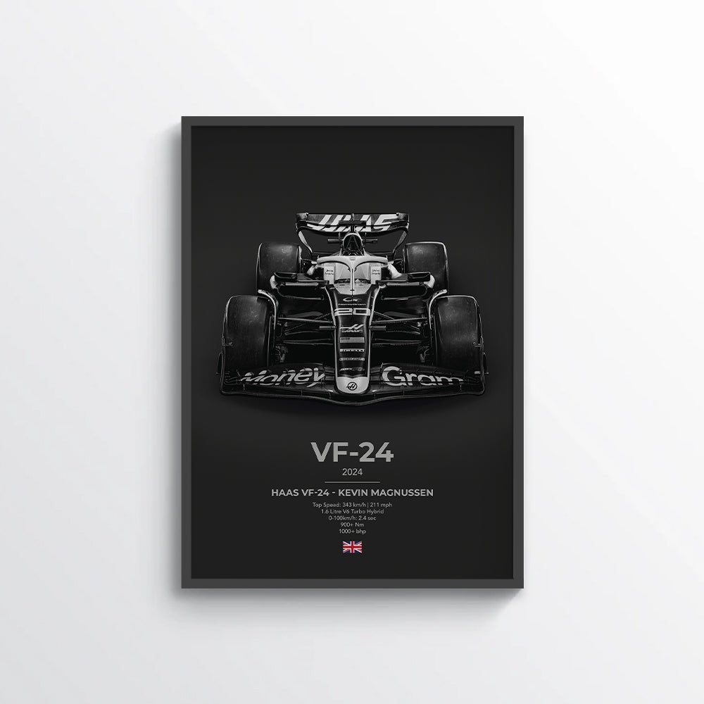 Formula 1 Haas VF - 24 - Kevin Magnussen Poster - car - artistry