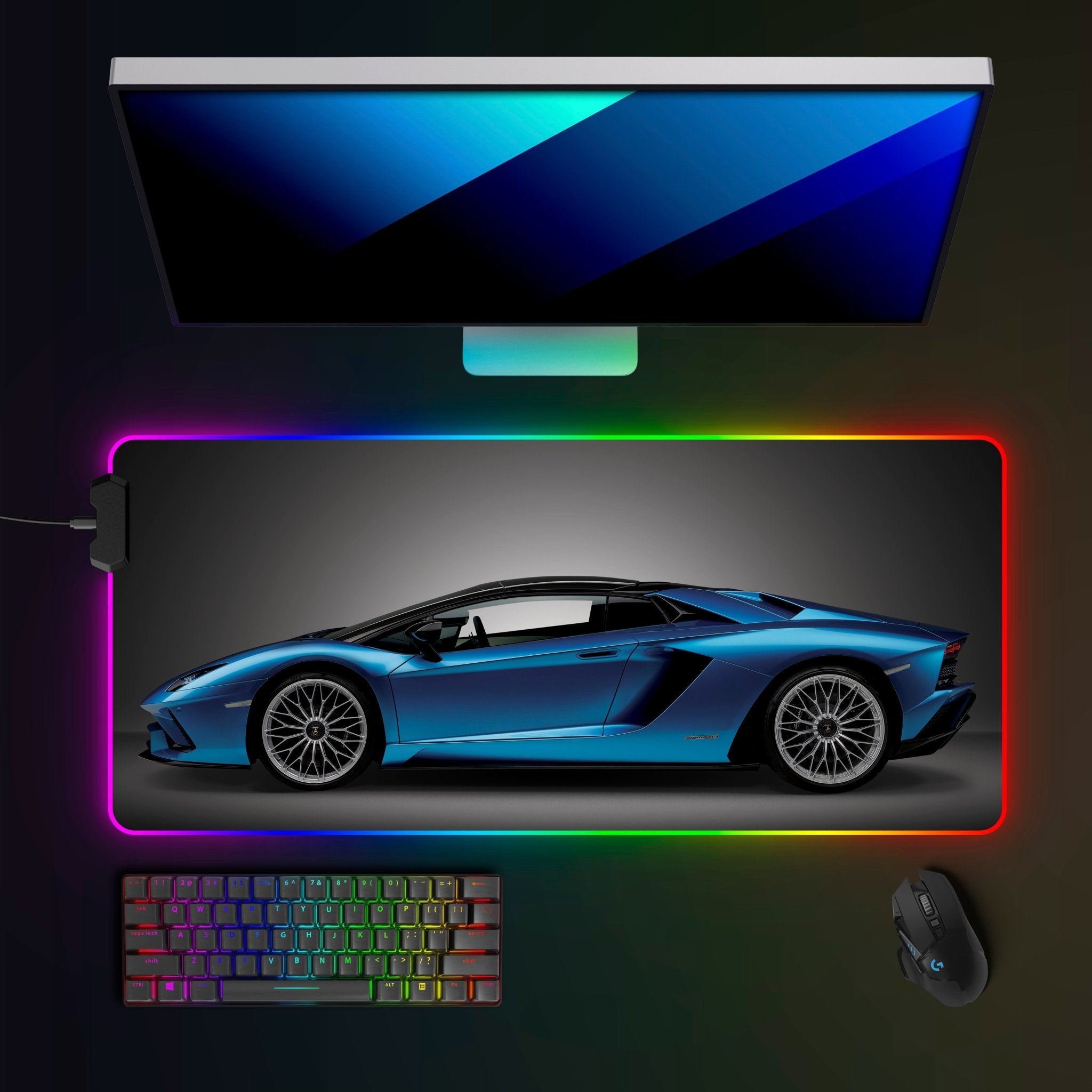 Lamborghini Aventador LP780 - 4 Ultimea RGB Mousepad - car - artistry