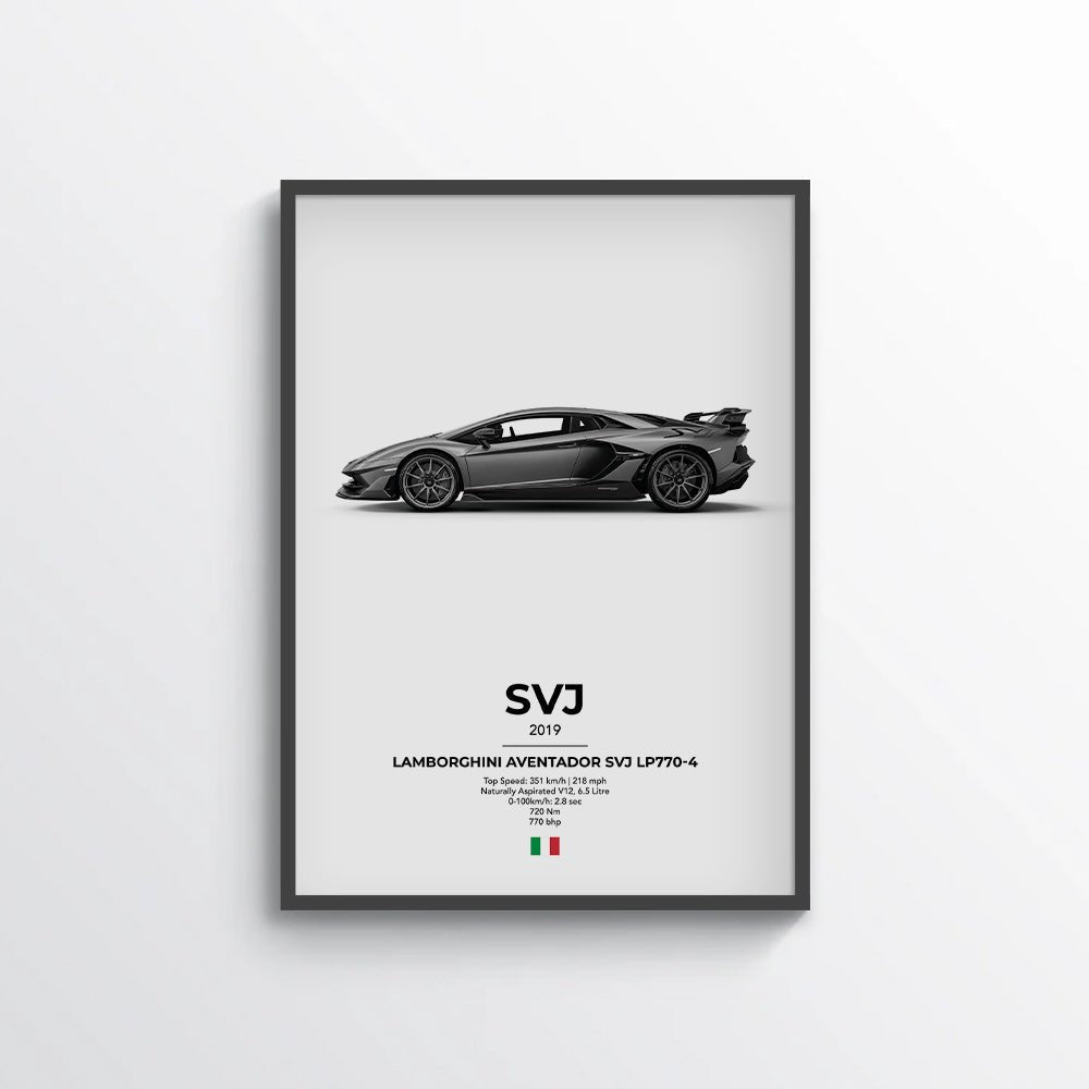 Lamborghini Aventador SVJ LP770 - 4 Poster - car - artistry