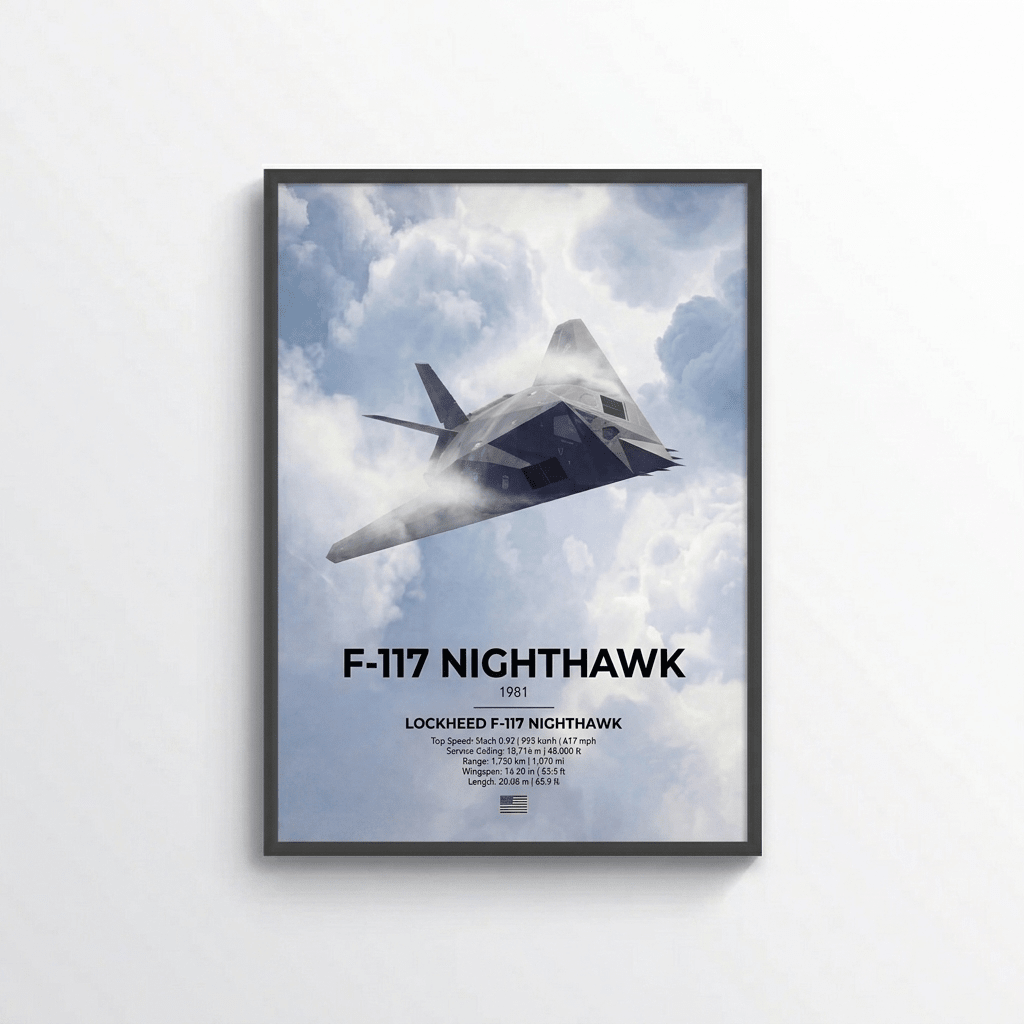 Lockheed Martin F - 117 Nighthawk Poster - car - artistry