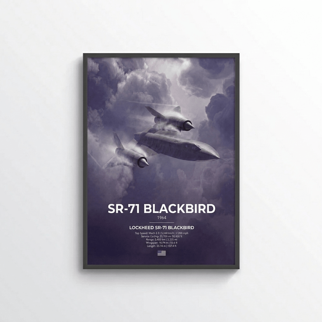 Lockheed Martin SR - 71 Blackbird Poster - car - artistry