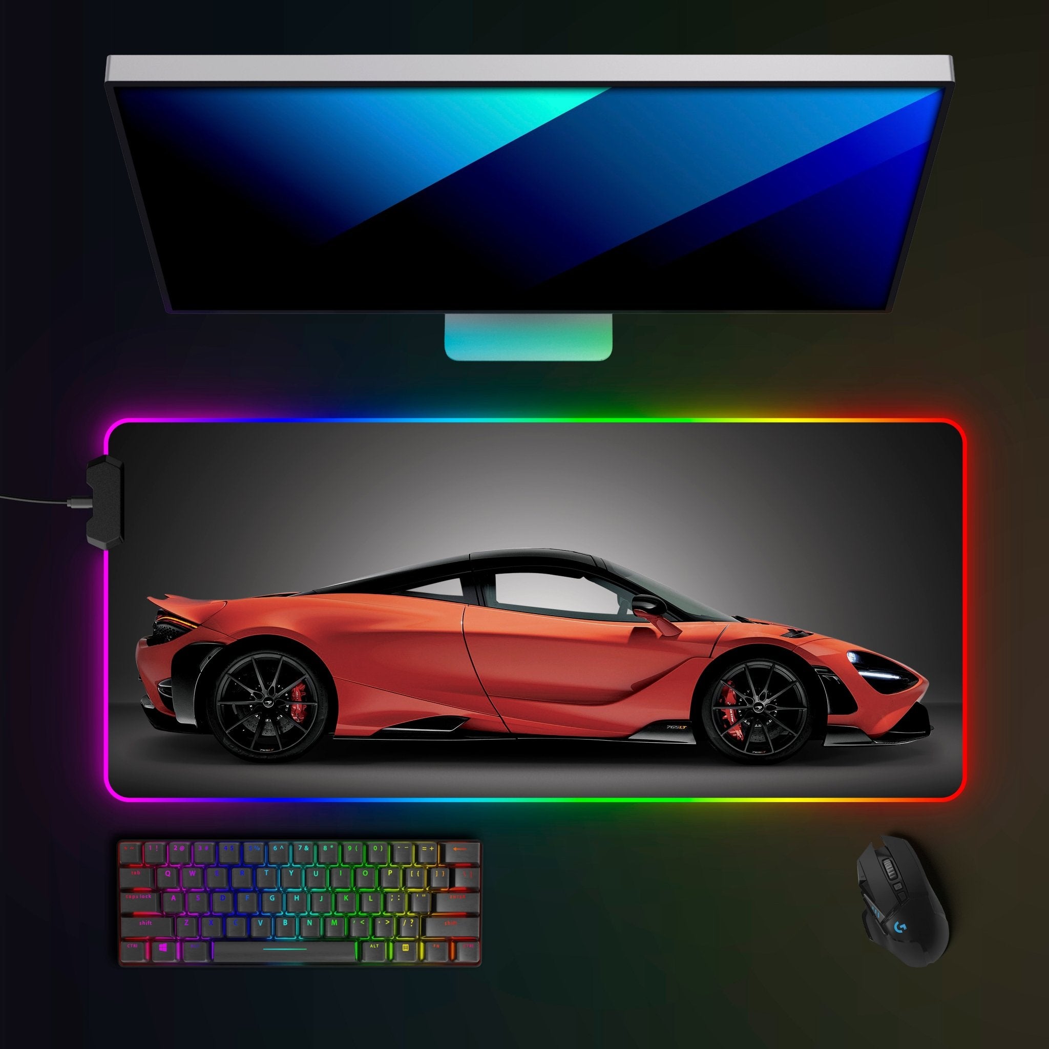 McLaren 765lt RGB Mousepad - car - artistry
