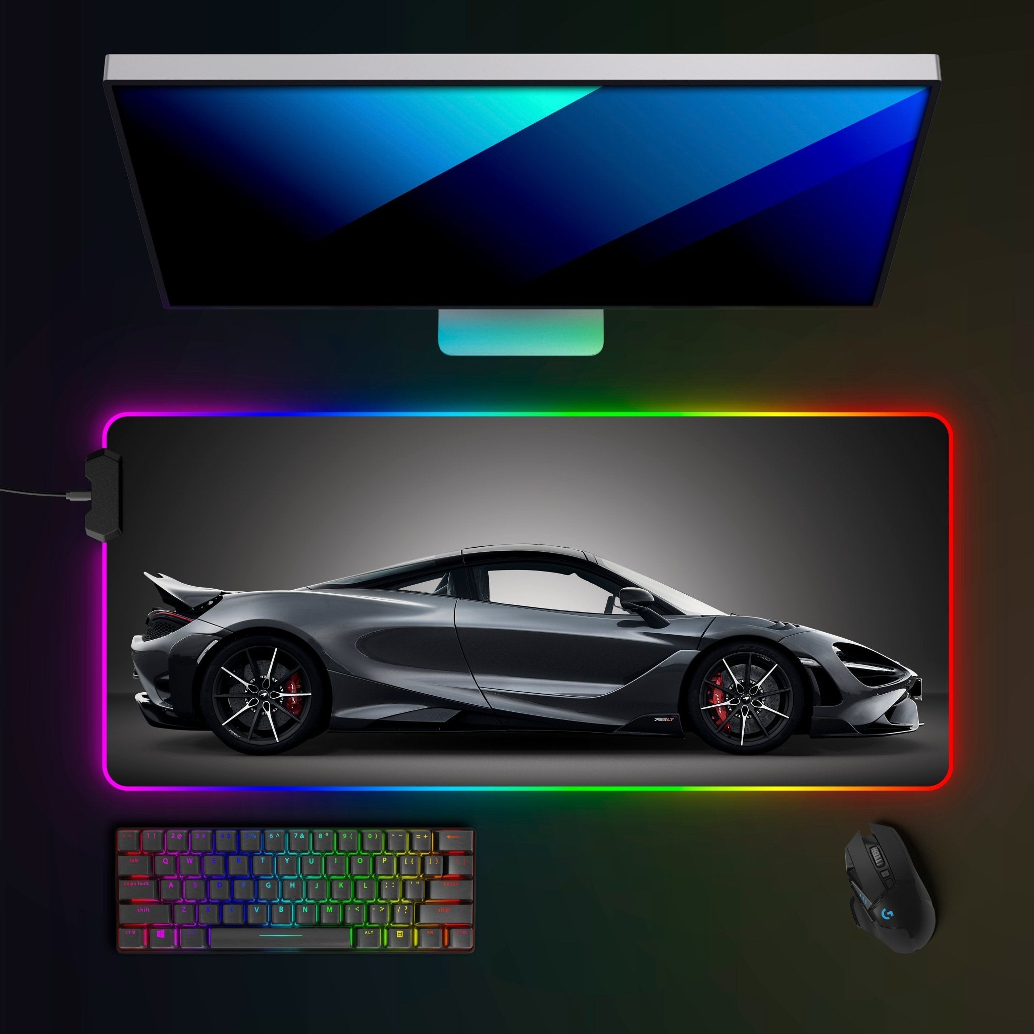 McLaren 765lt RGB Mousepad - car - artistry