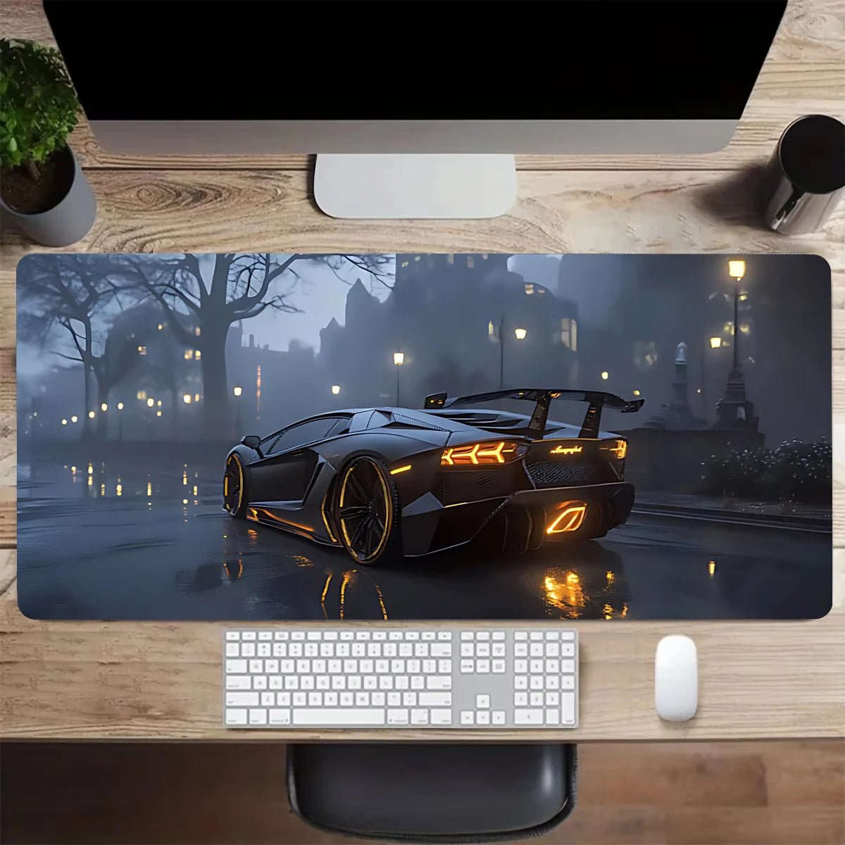 Neon Streets Mousepads - car - artistry