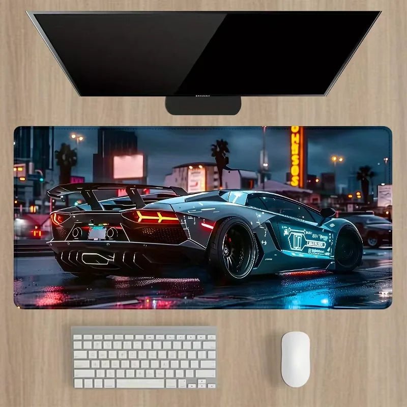 Neon Streets Mousepads - car - artistry