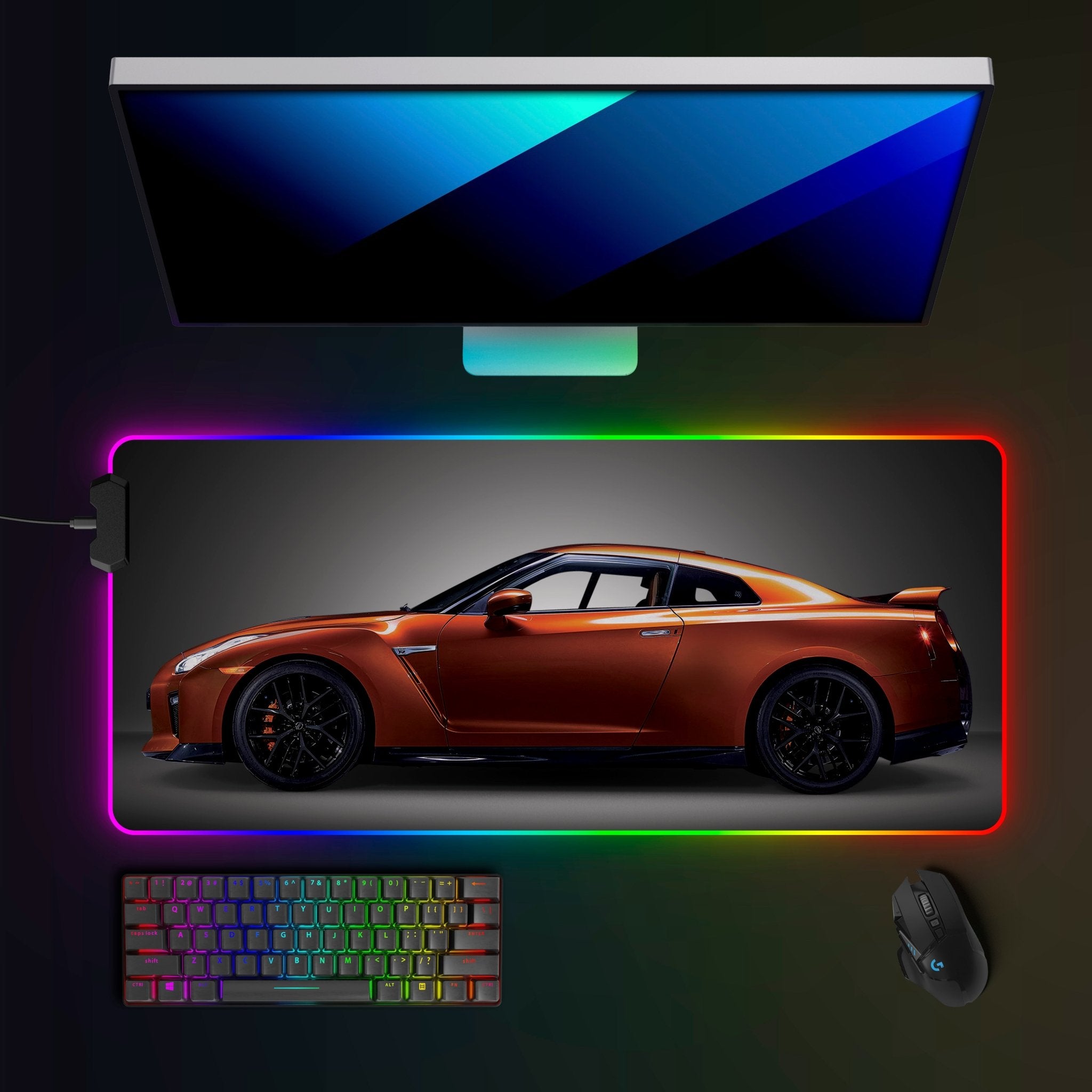 Nissan GT - R R35 RGB Mousepad - car - artistry