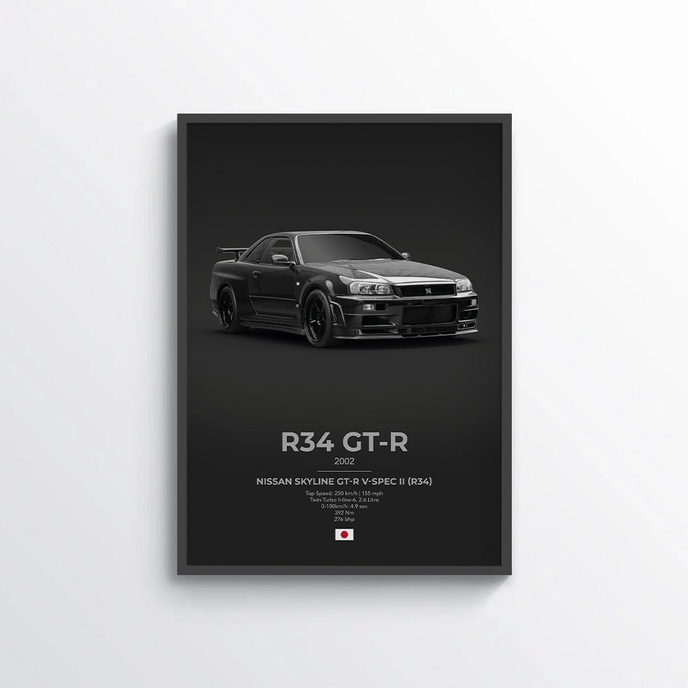 Nissan Skyline GT - R V - Spec II (R34) Poster - car - artistry