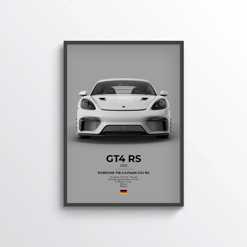Porsche 718 Cayman GT4 RS Poster - car - artistry